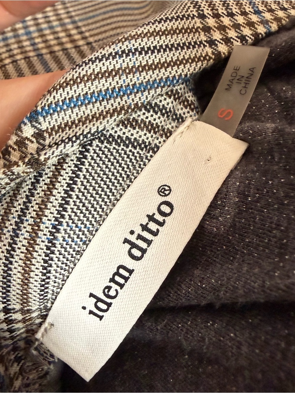 Tiered Plaid A-Line Skirt in Gray - Picture 4 of 4